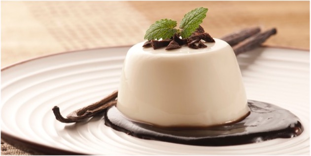 Vanilková vegánska panna cotta